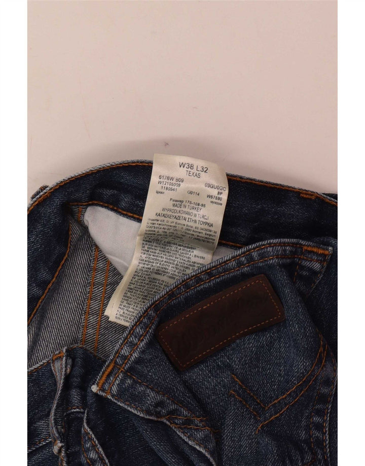 Wrangler Vaqueros rectos Texas para hombre W38 L32 Algodón azul