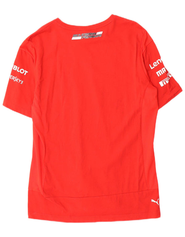 Puma Camiseta gráfica Ferrari para hombre Top grande de algodón rojo