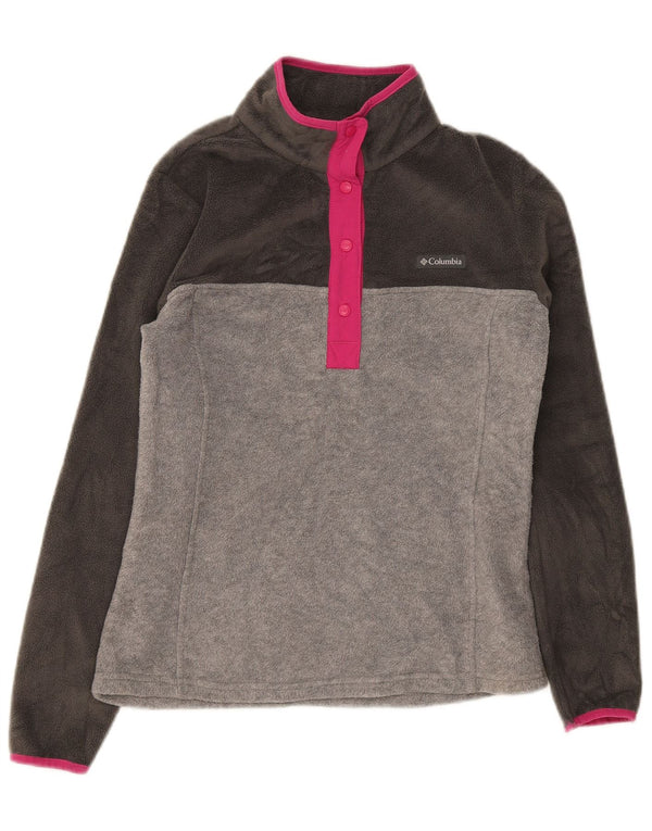 Columbia Jersey de forro polar para mujer UK 10 Small Grey Colourblock Sports