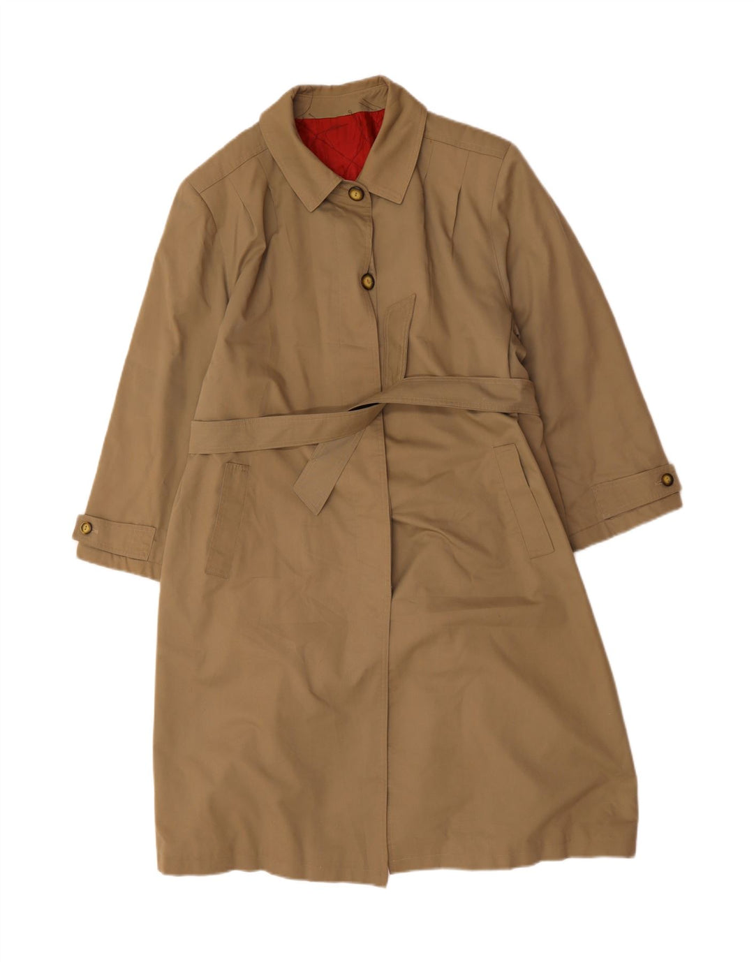 VINTAGE Womens Trench Coat UK 16 Large Khaki Vintage Vintage and Second-Hand Vintage from Messina Hembry 