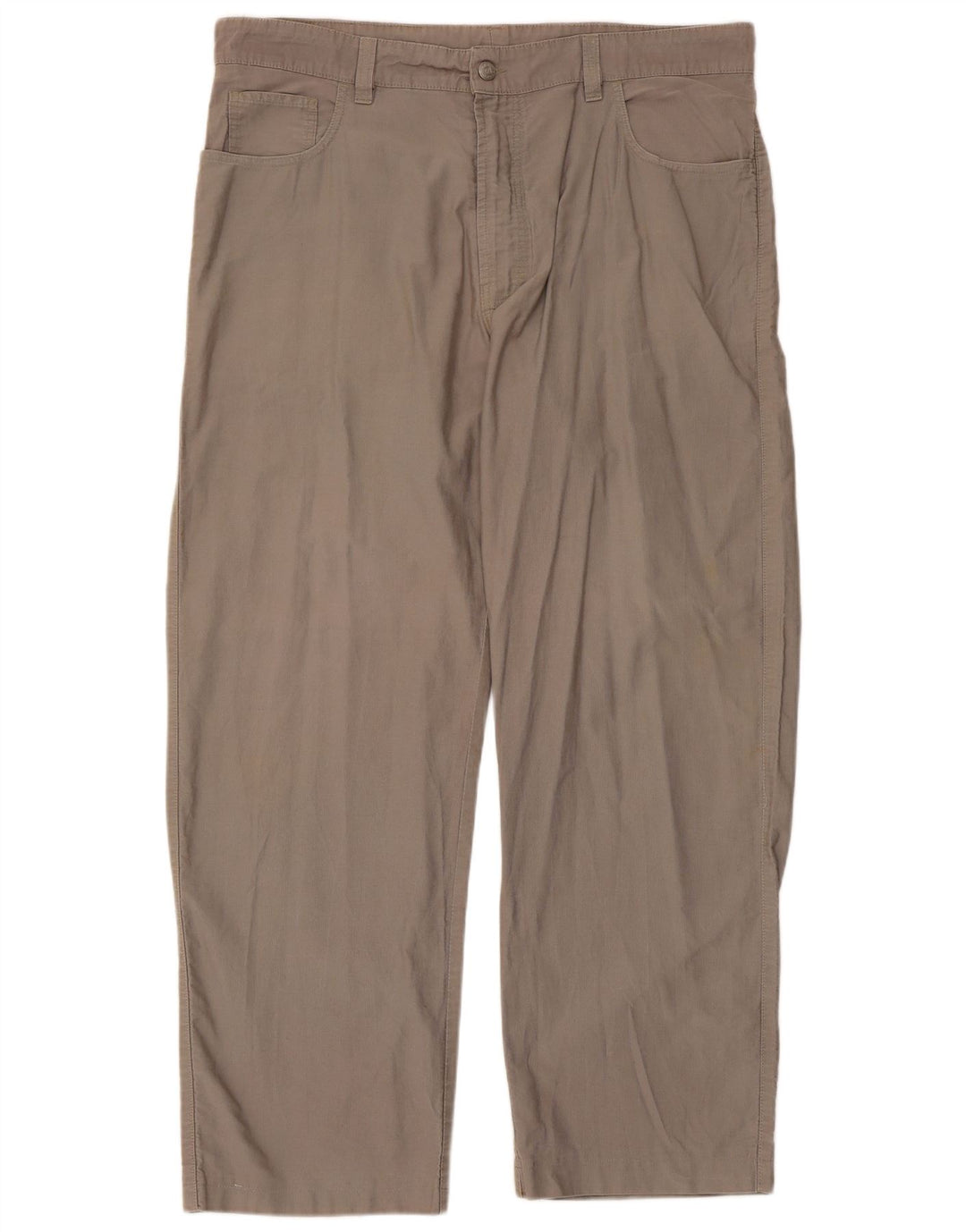 ERMENEGILDO ZEGNA Pantalones rectos informales para hombre W42 L30 Algodón gris