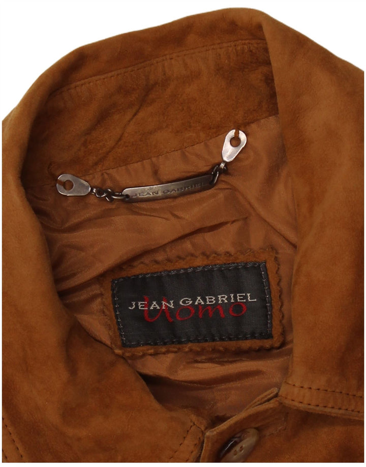 Jean Gabriel Chaqueta de ante para hombre UK 40 Large Brown