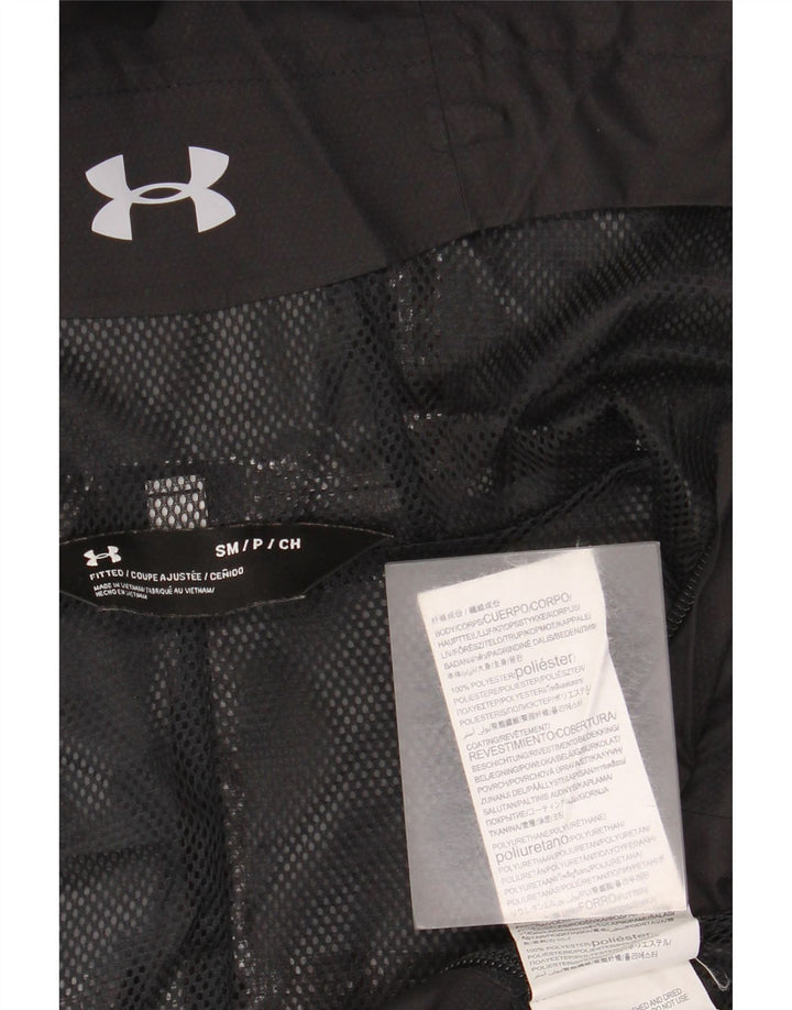 Under Armour Chaqueta impermeable con capucha para hombre UK 36 Small Poliéster negro