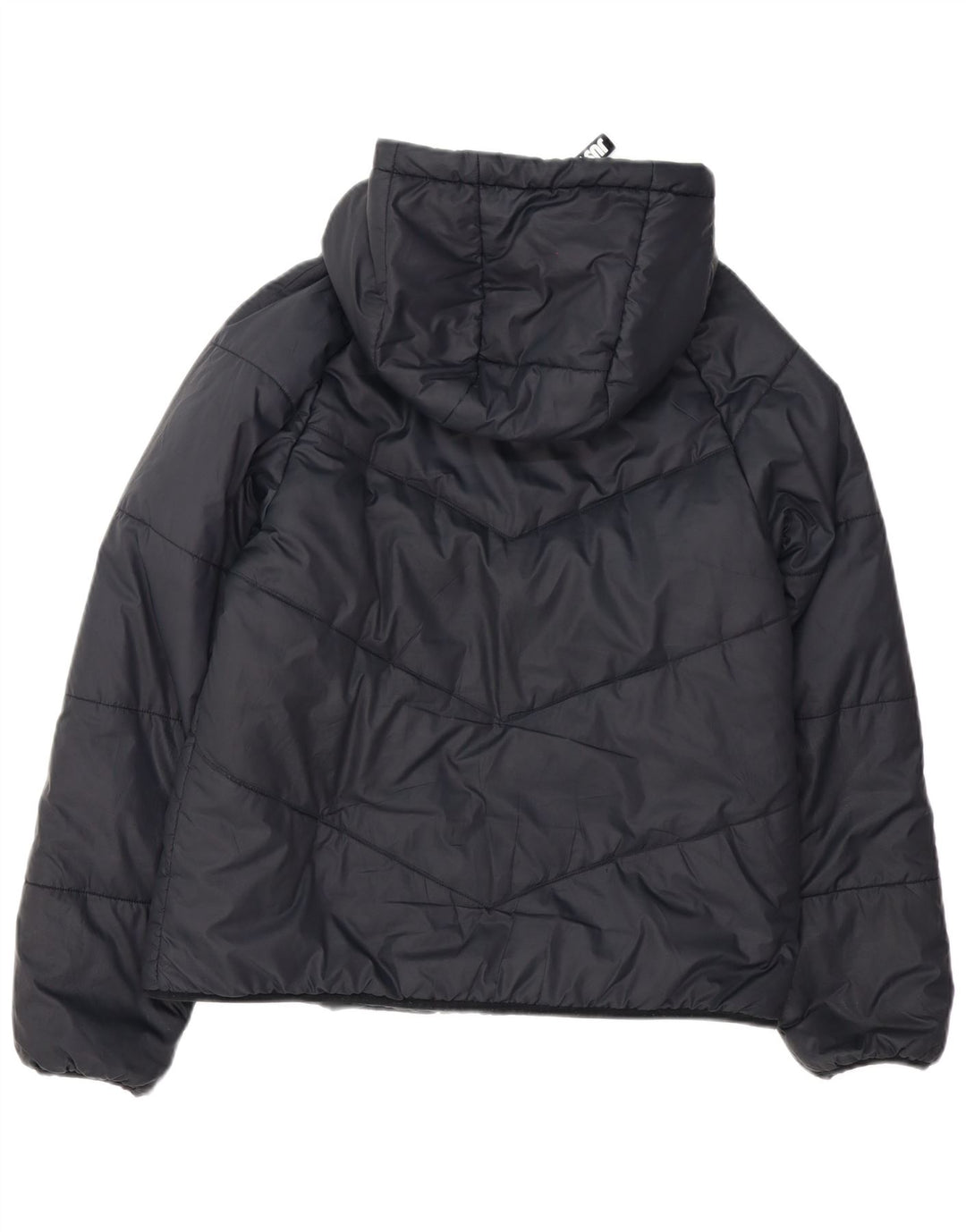 Nike Chaqueta acolchada extragrande con capucha para mujer UK 10 Small Poliéster negro