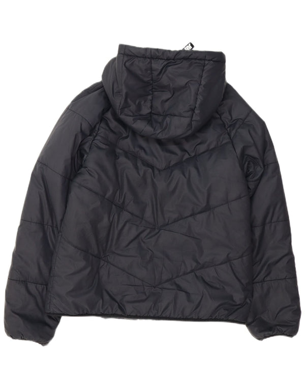 Nike Chaqueta acolchada extragrande con capucha para mujer UK 10 Small Poliéster negro
