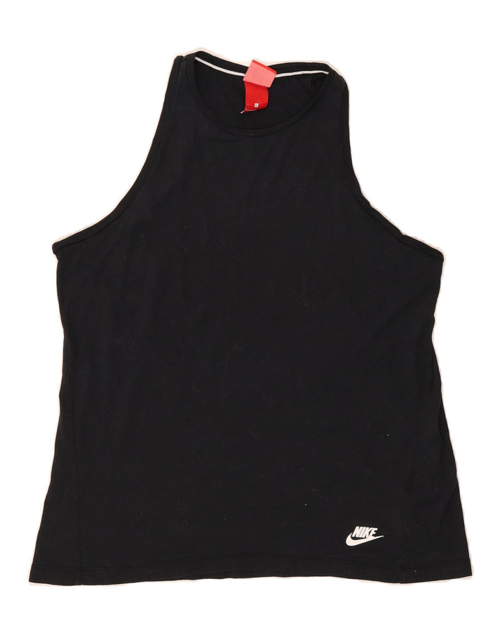 NIKE Womens Vest Top UK 16 Large Black Polyester Vintage Nike and Second-Hand Nike from Messina Hembry 