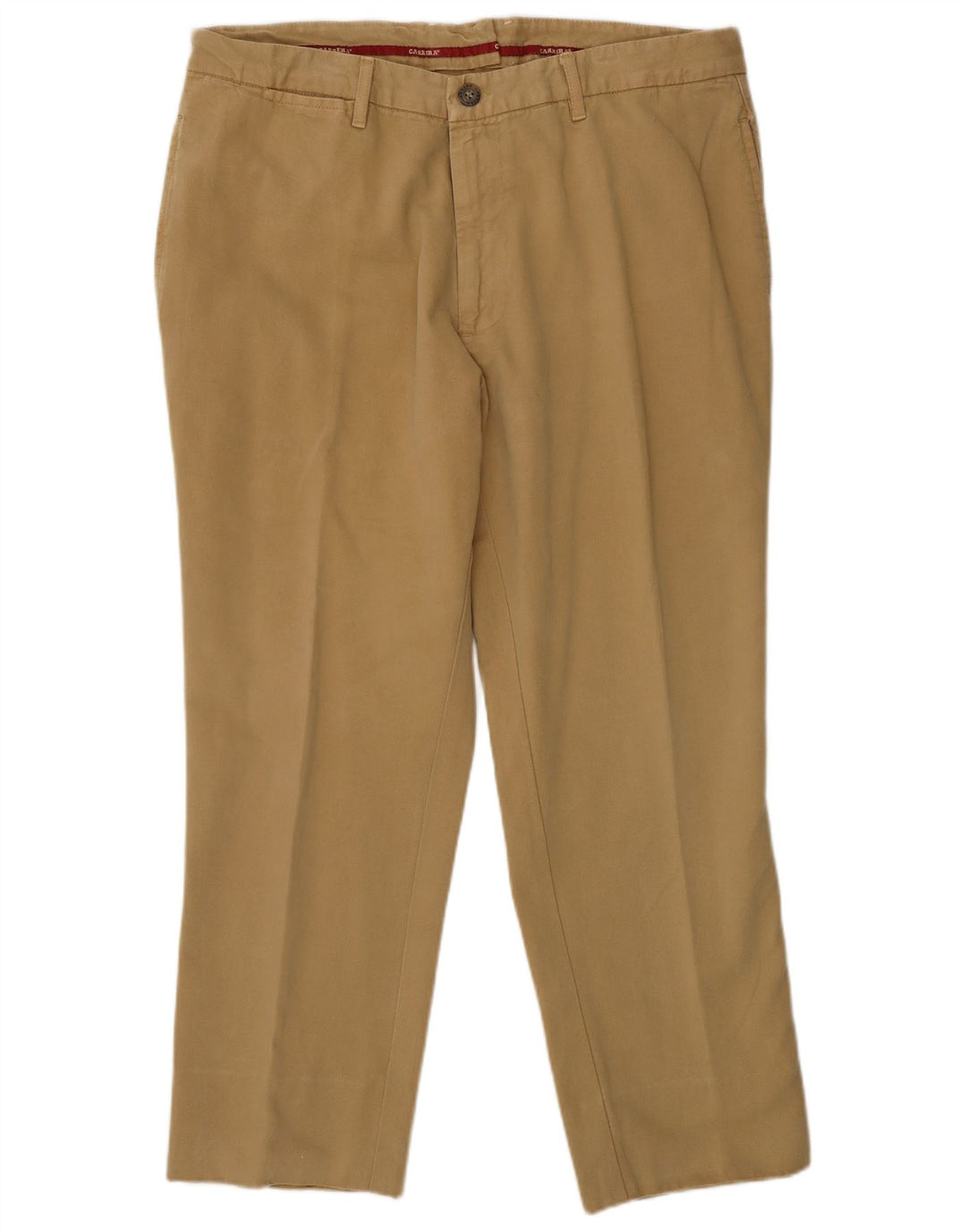 CARRERA Pantalón chino recto para hombre W34 L26 Algodón beige