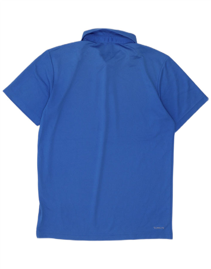 Adidas Mens Climalite Polo Camisa Pequeña Azul Poliéster