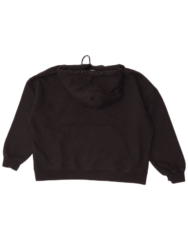 GCDS Jersey con capucha y corte holgado para hombre, XS, algodón negro
