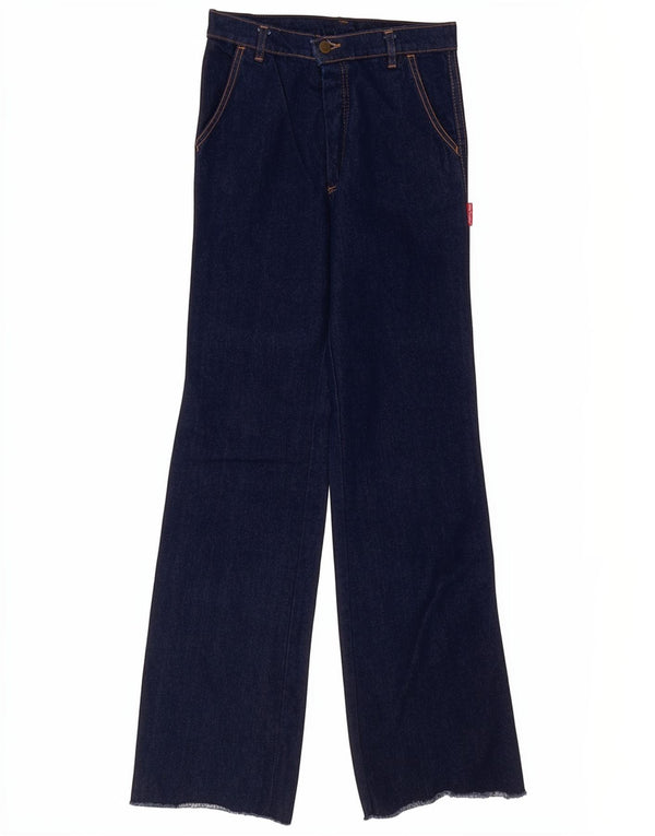 Vintage Mujer Bootcut Jeans W30 L33 Algodón Azul Marino