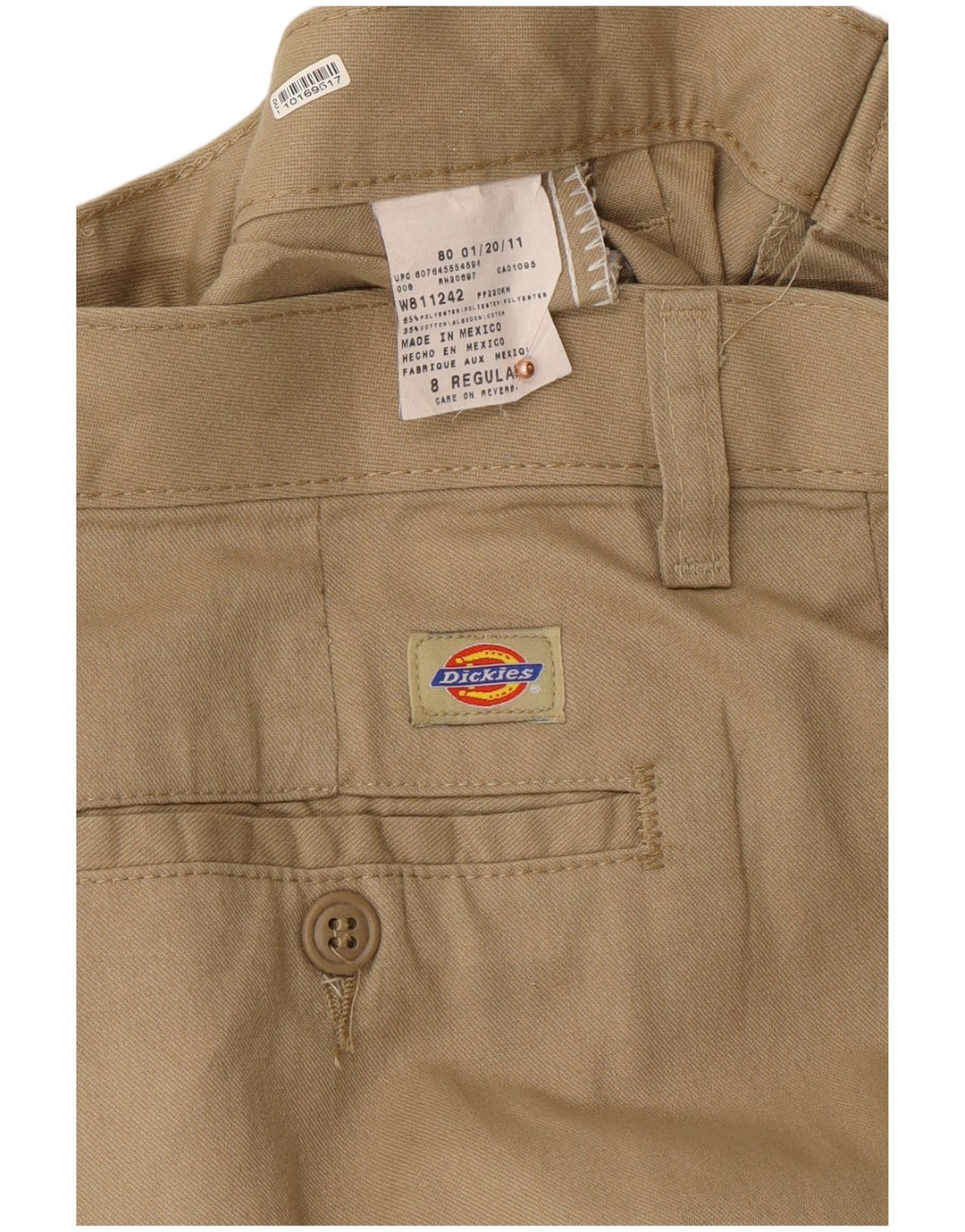 DICKIES Pantalones chinos con pinzas para mujer US 8 Medium W30 L31 Beige Poliéster