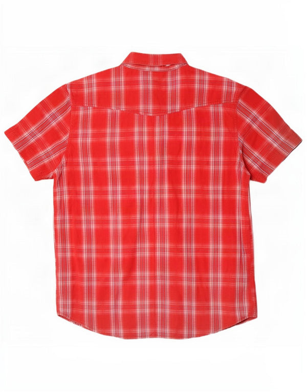 Wrangler Camisa De Manga Corta Hombre XL Red Check Cotton