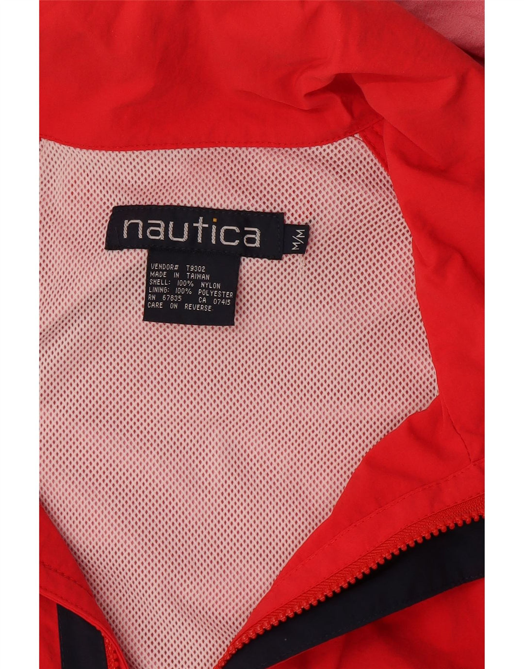 NAUTICA Chaqueta impermeable con capucha para hombre UK 38 Medium Red Nylon