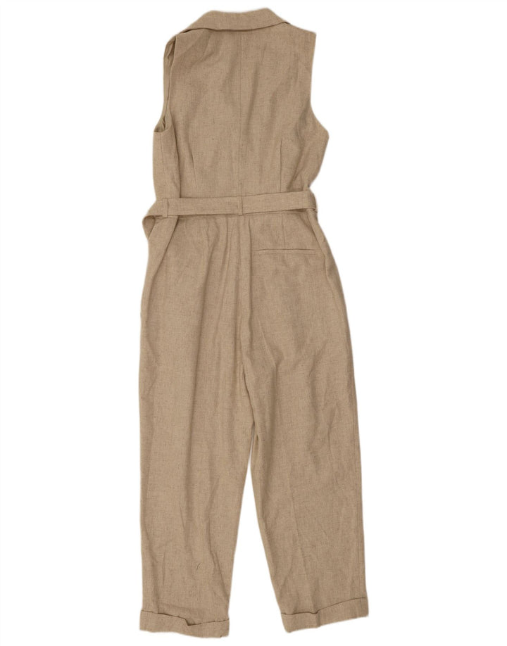 Mono sin mangas para mujer Reiss UK 42 Lana beige medio