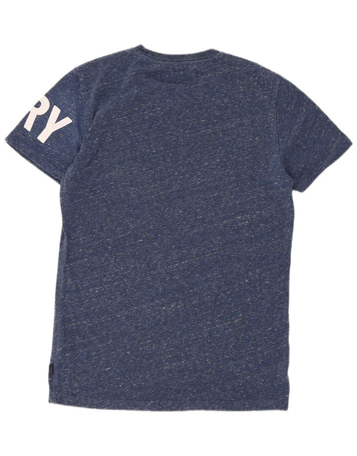 Superdry Camiseta gráfica para hombre Top pequeño de poliéster moteado en azul marino