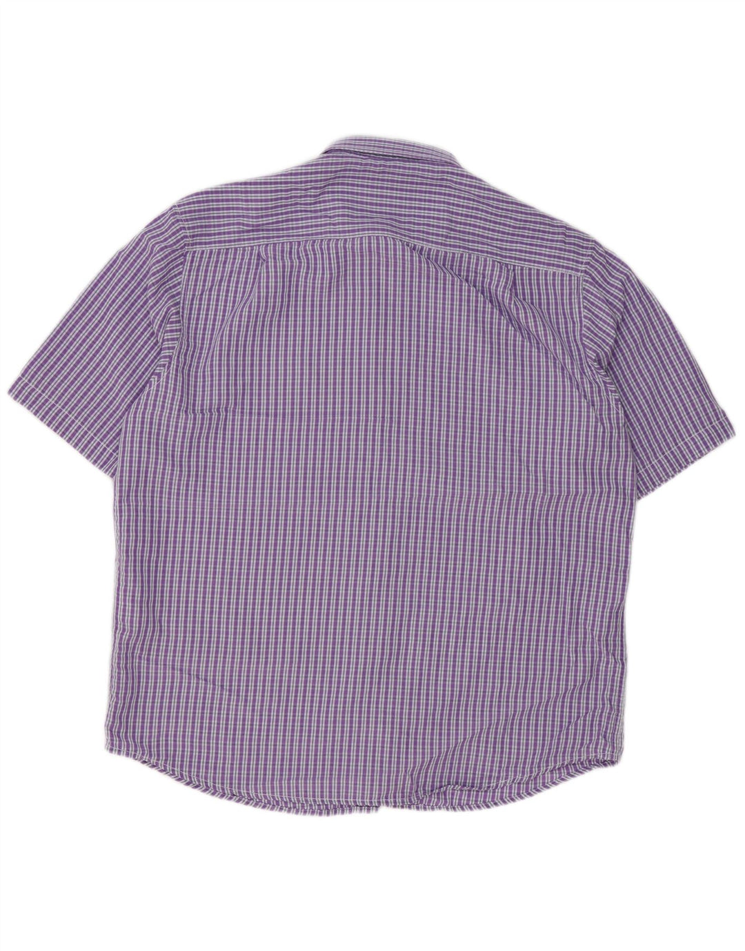 JAMES PRINGLE Camisa de manga corta para hombre Poliéster a cuadros morado grande