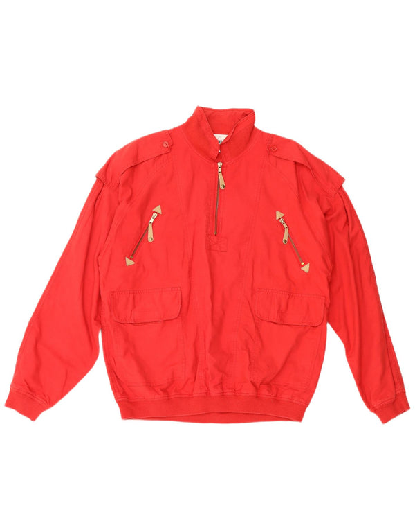 C&A Chaqueta anorak militar rápida para hombre EU 48/50 Algodón rojo mediano