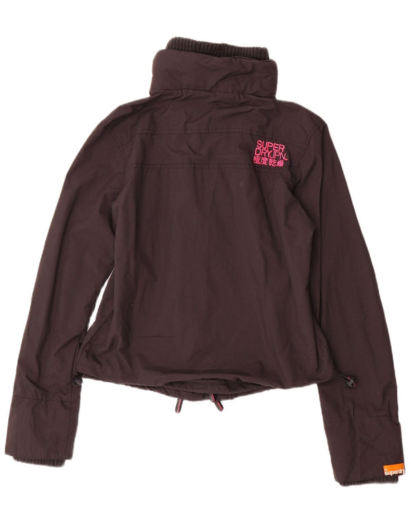 Superdry Chaqueta cortavientos con estampado Windcheater para mujer, talla 40, talla M, color negro