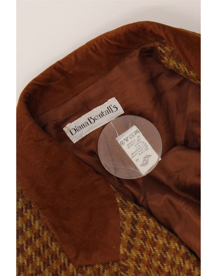 Chaqueta tipo blazer para mujer de Diana Bentall IT 42 Pata de gallo marrón medio
