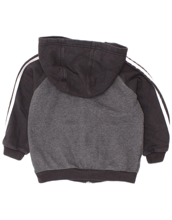 Adidas Sudadera con capucha y cremallera para bebé niño 12-18 meses Gris Colorblock Algodón