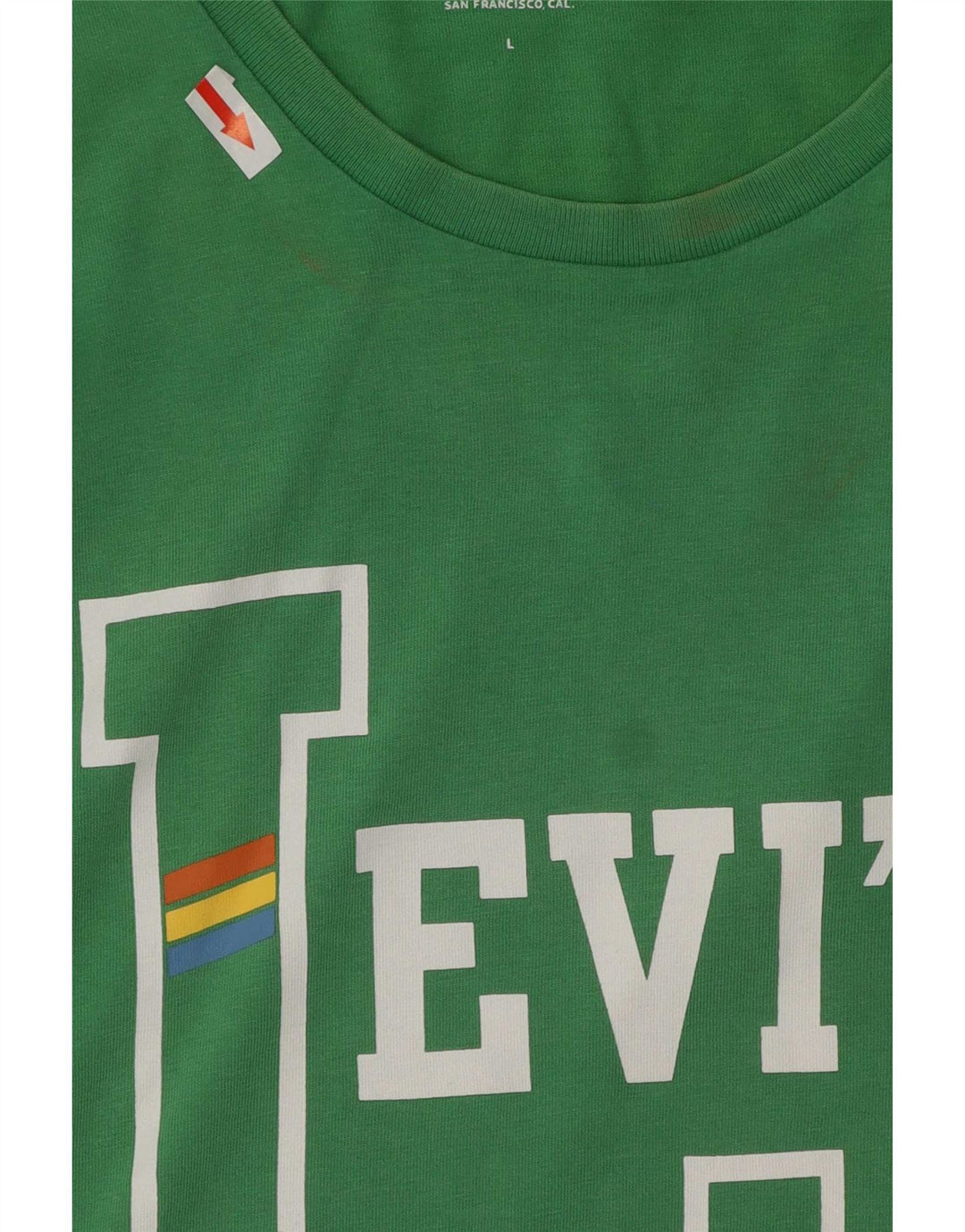 Levi's Camiseta gráfica para hombre Top grande de algodón verde