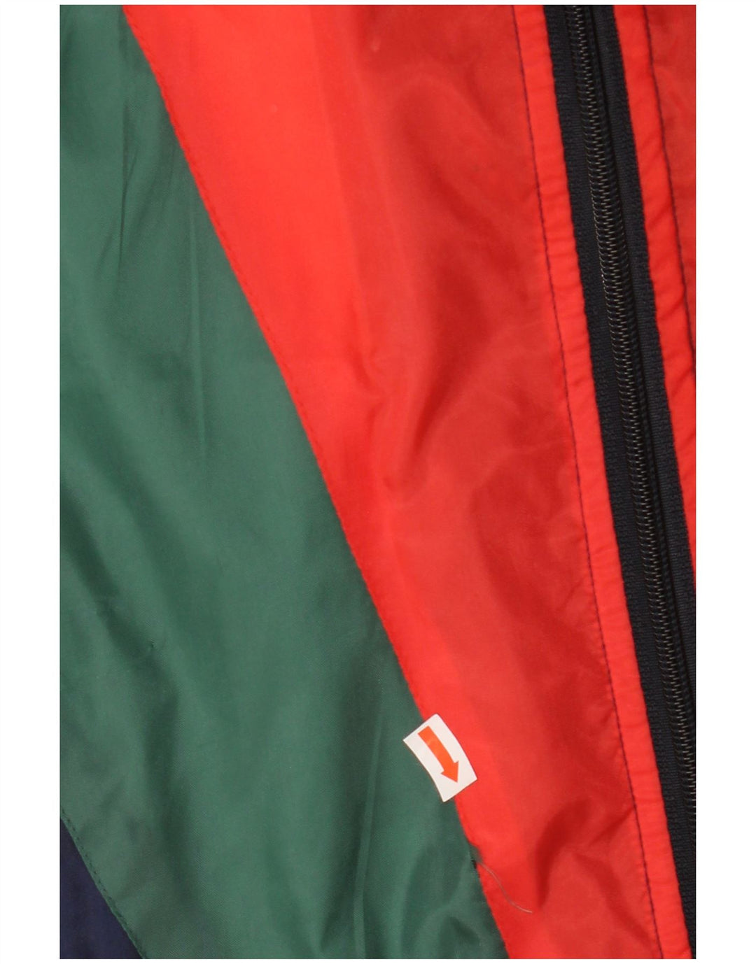 VINTAGE Chaqueta superior de chándal para hombre Bloque de color multicolor grande