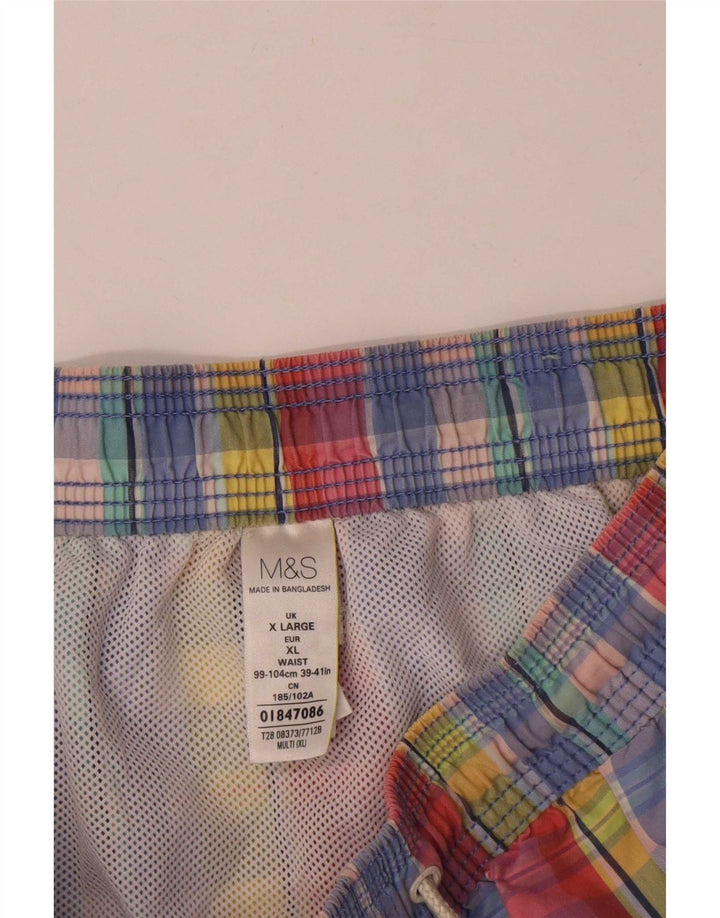Marks & Spencer Bañador Hombre XL Algodón A Cuadros Multicolor