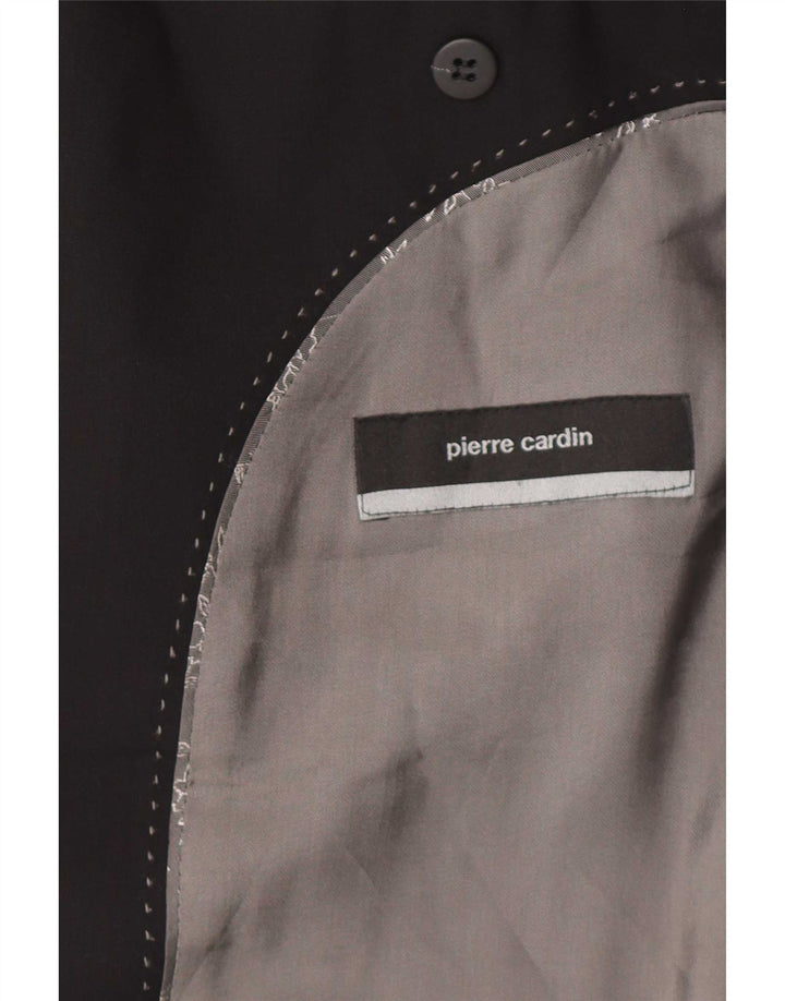 Pierre Cardin Chaqueta Blazer de 2 Botones para Hombre UK 38 Mediana Lana Negra
