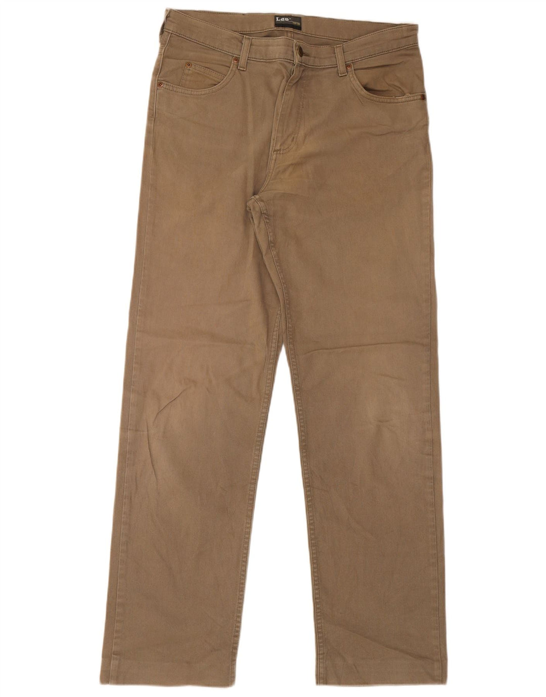 Vaqueros rectos Brooklyn para hombre Lee W34 L33 Algodón beige