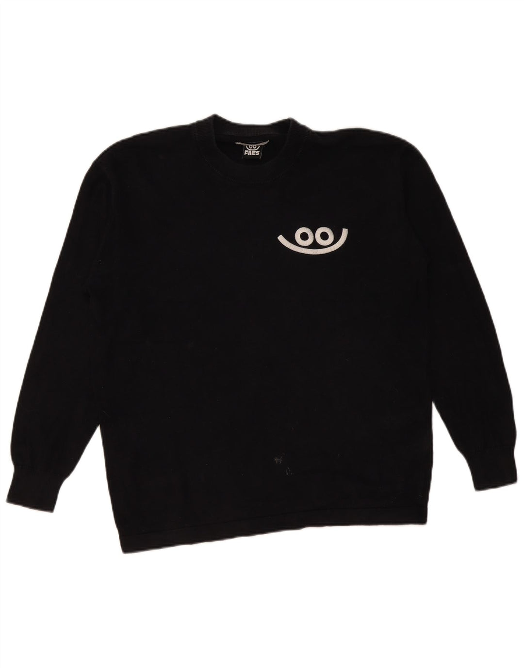 Zara Hombre Jersey De Cuello Redondo Suéter Pequeño Negro