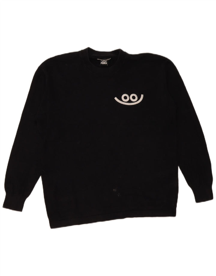 Zara Hombre Jersey De Cuello Redondo Suéter Pequeño Negro