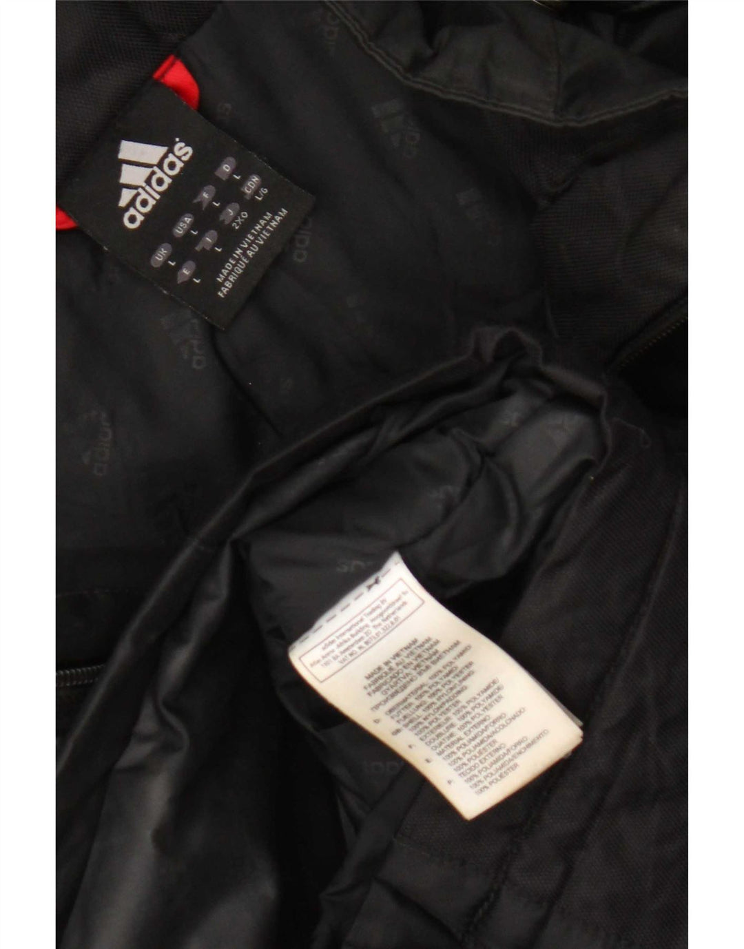 Adidas - Chaqueta utilitaria con capucha para hombre, talla 40, poliamida negra grande
