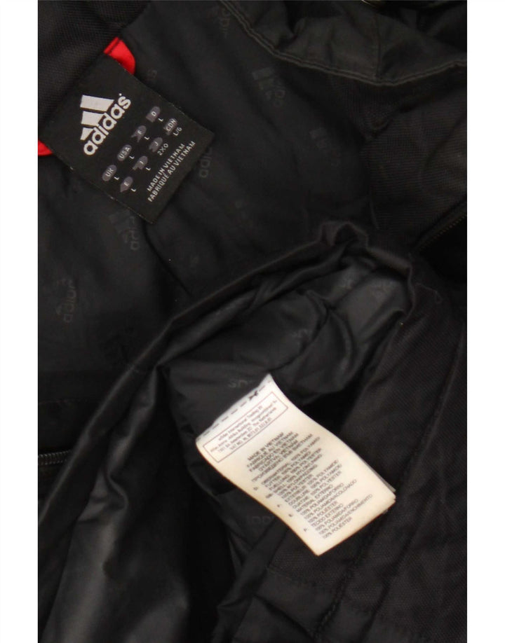 Adidas - Chaqueta utilitaria con capucha para hombre, talla 40, poliamida negra grande