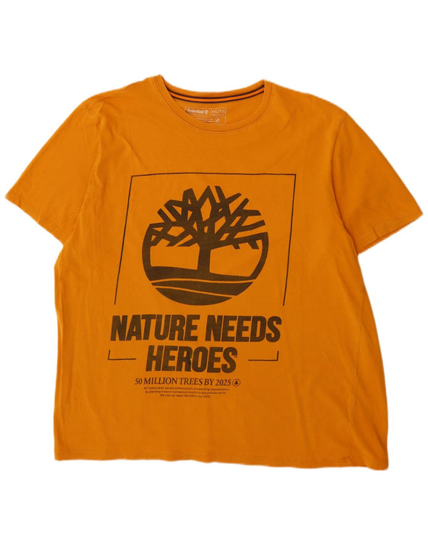 Timberland Camiseta gráfica de corte regular para hombre Top 2XL Algodón amarillo