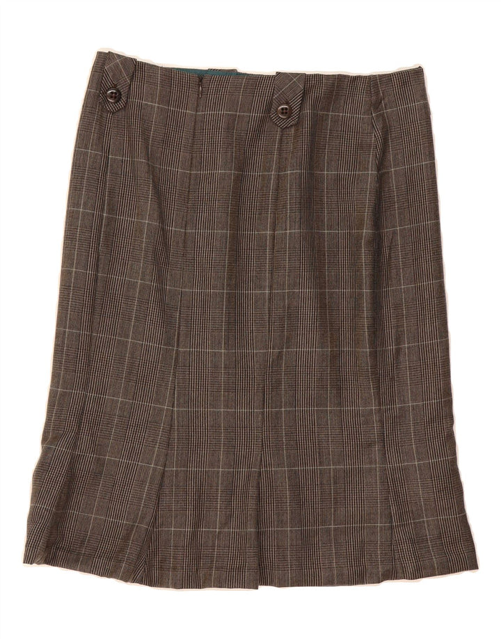 HOBBS Womens Straight Skirt UK 10 Small W30  Brown Houndstooth Vintage Hobbs and Second-Hand Hobbs from Messina Hembry 