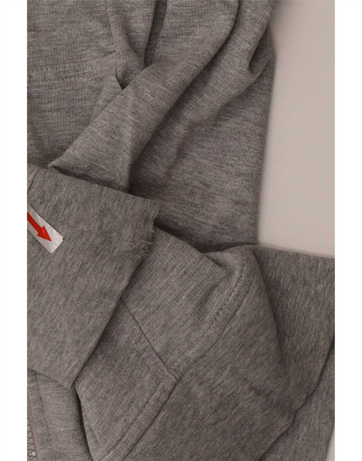 Kappa Hombre Sudadera Con Capucha Y Cremallera De Algodón Gris Medio