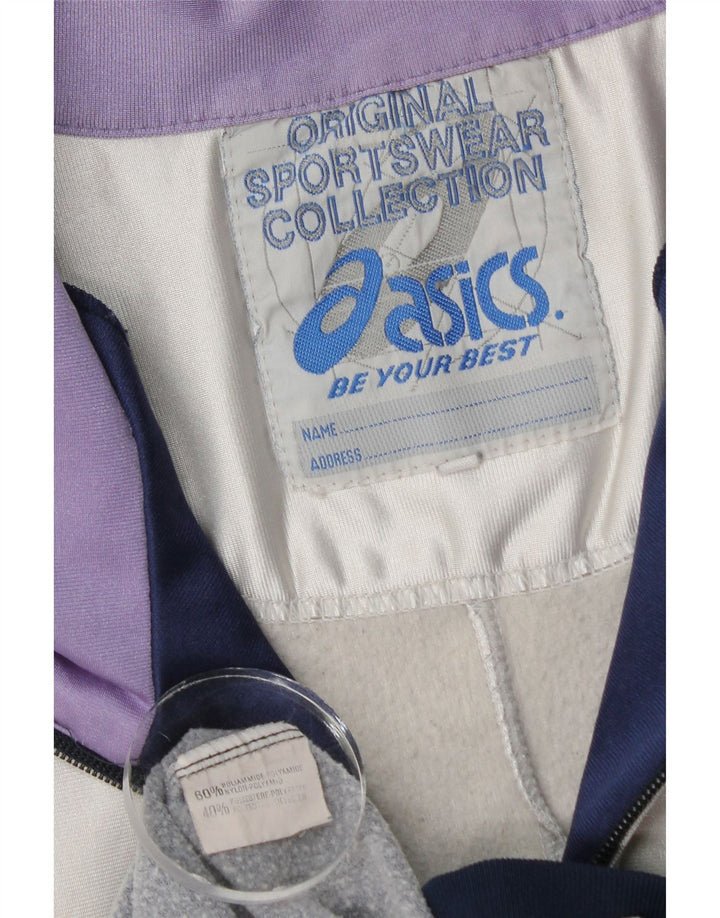 Asics Hombre Graphic Chándal Top Chaqueta Medium Azul Marino Colorblock