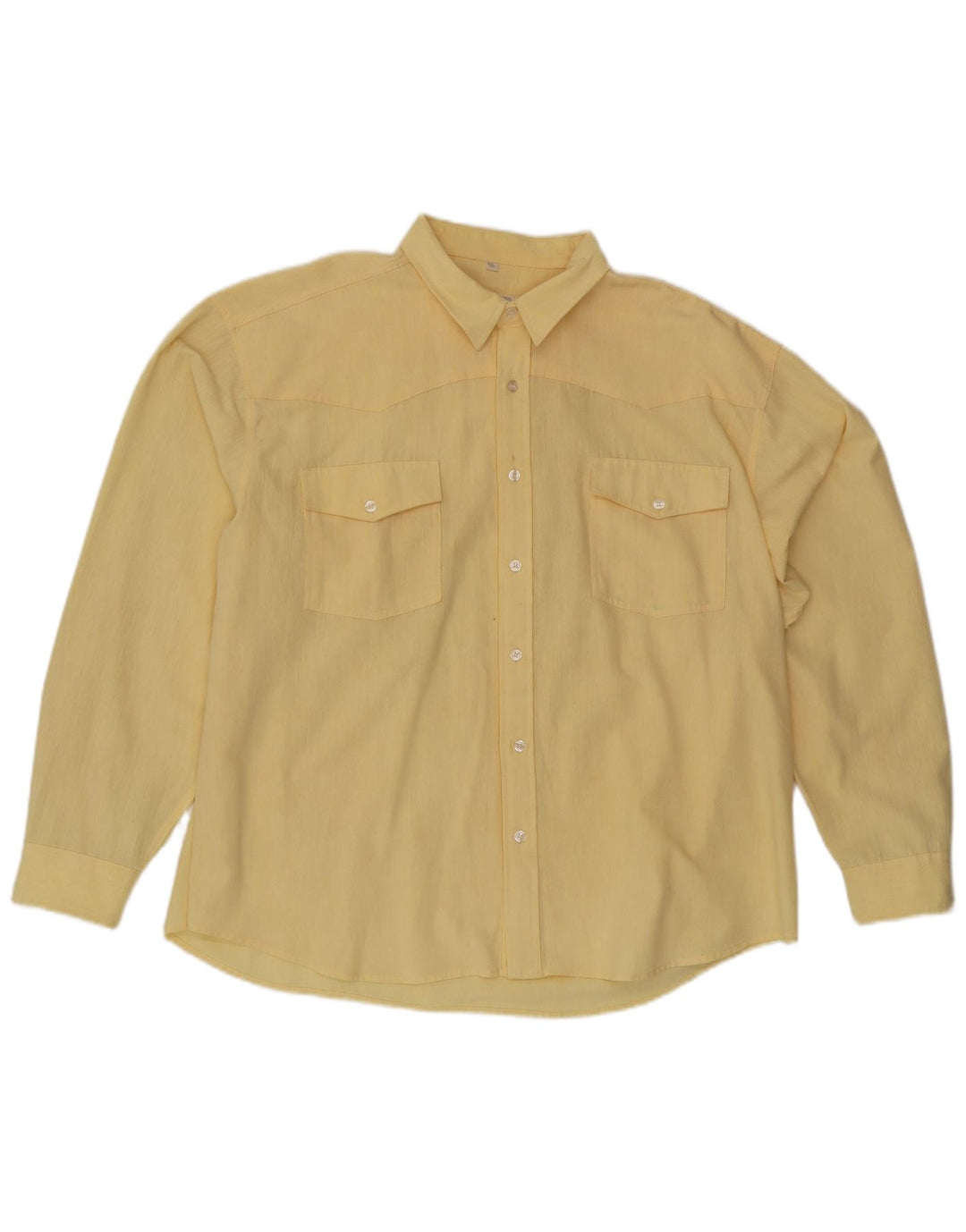 ARIZONA JEANS Camisa Hombre Talla 45/46 XL Amarillo Algodón