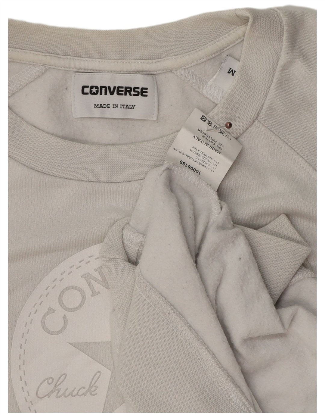 Converse Hombre Chuck Taylor Graphic Sudadera Jumper Algodón Gris Medio