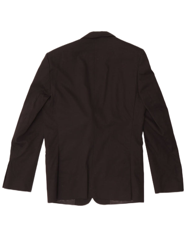 Zara Chaqueta tipo blazer de 2 botones para hombre EU 48 Mediana Algodón negro