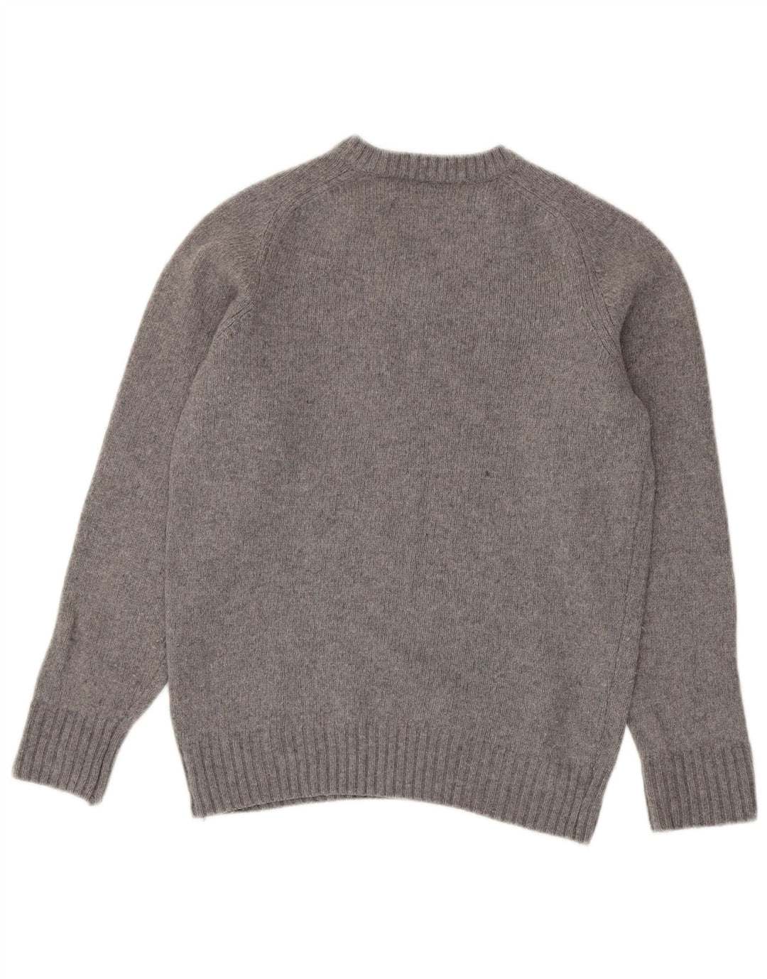 Zara Hombre Jersey Cuello Pico Lana Gris Medio