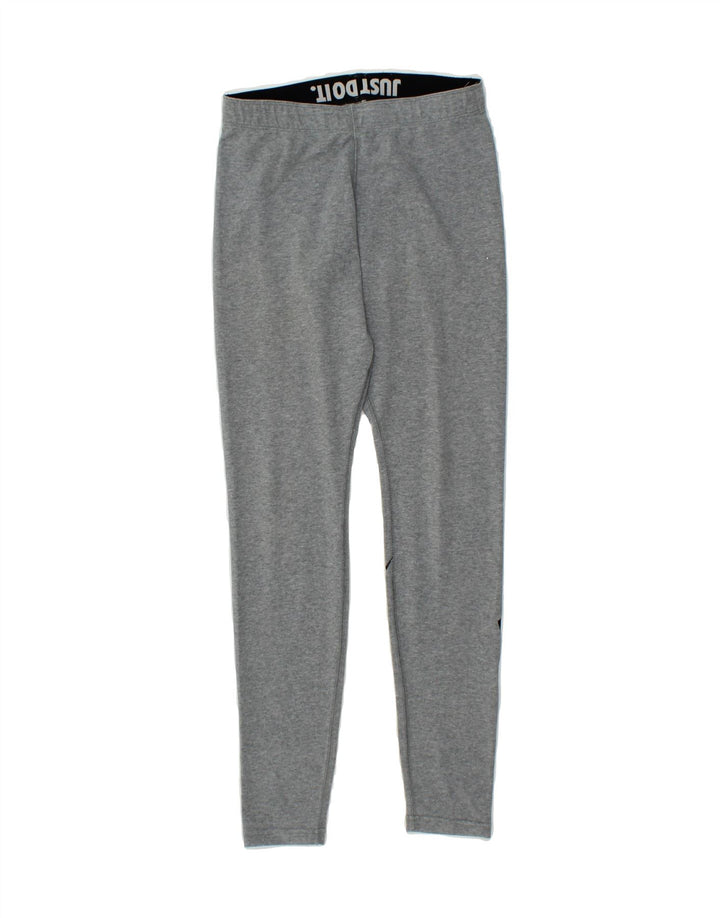 NIKE Womens Graphic Leggings UK 10 Small  Grey Cotton Vintage Nike and Second-Hand Nike from Messina Hembry 