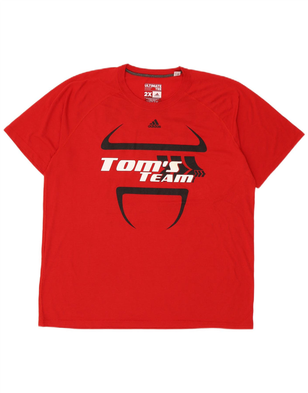 ADIDAS Mens Climalite Graphic T-Shirt Top 2XL Red