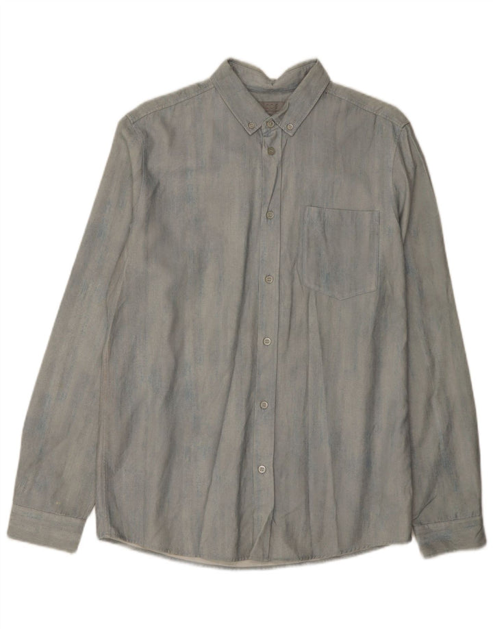 Cos Camisa Vaquera Hombre Pequeña Lyocell Azul