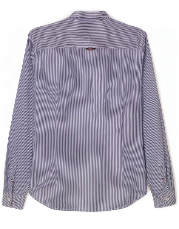 Tommy Hilfiger Camisa Slim Fit De Algodón A Rayas Azul Medio