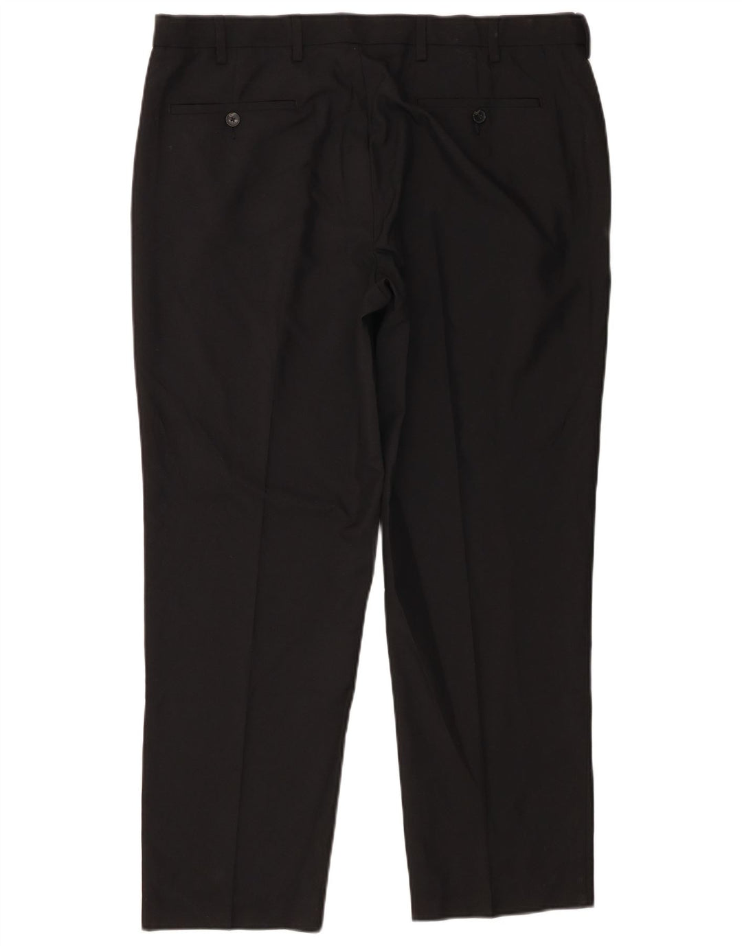 Marks & Spencer Pantalón chino de corte regular para hombre W38 L29 Poliéster negro