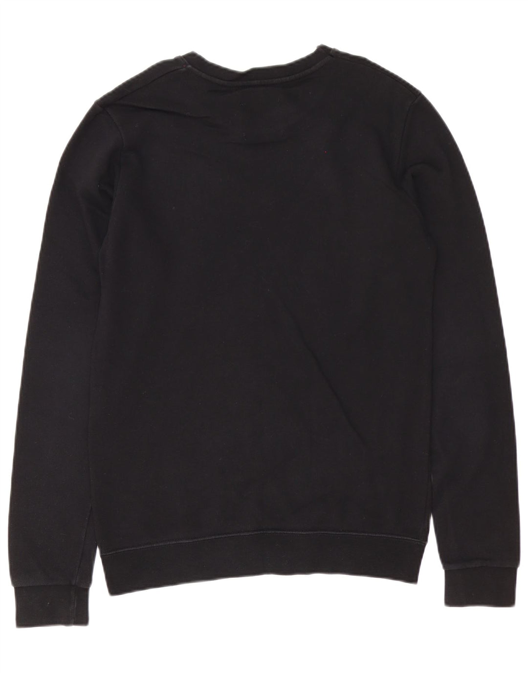 Pyrex Mens Graphic Sudadera Jumper Pequeño Algodón Negro