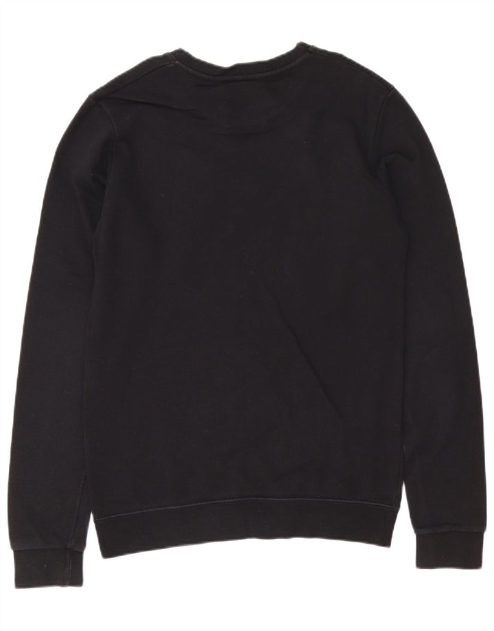 Pyrex Mens Graphic Sudadera Jumper Pequeño Algodón Negro