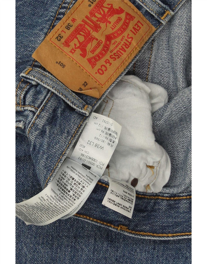 Levi's Vaqueros rectos 501 para hombre W38 L32 Algodón azul