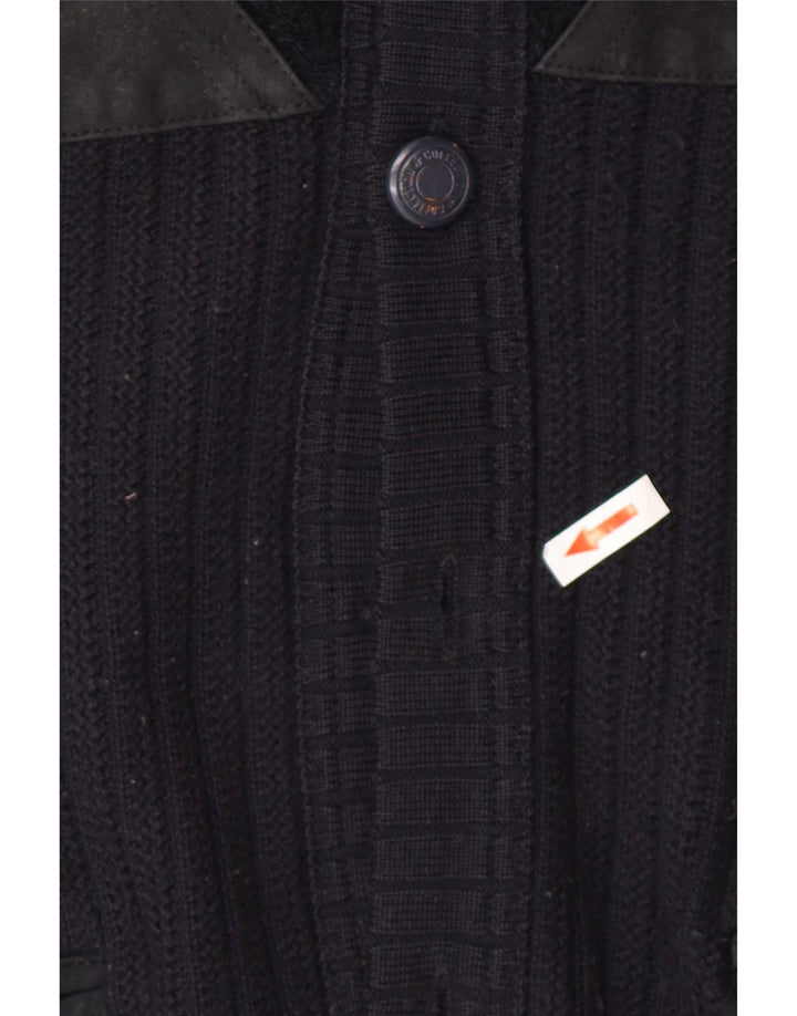 Malagrida Hombre Cárdigan Suéter Medium Azul Marino Colorblock